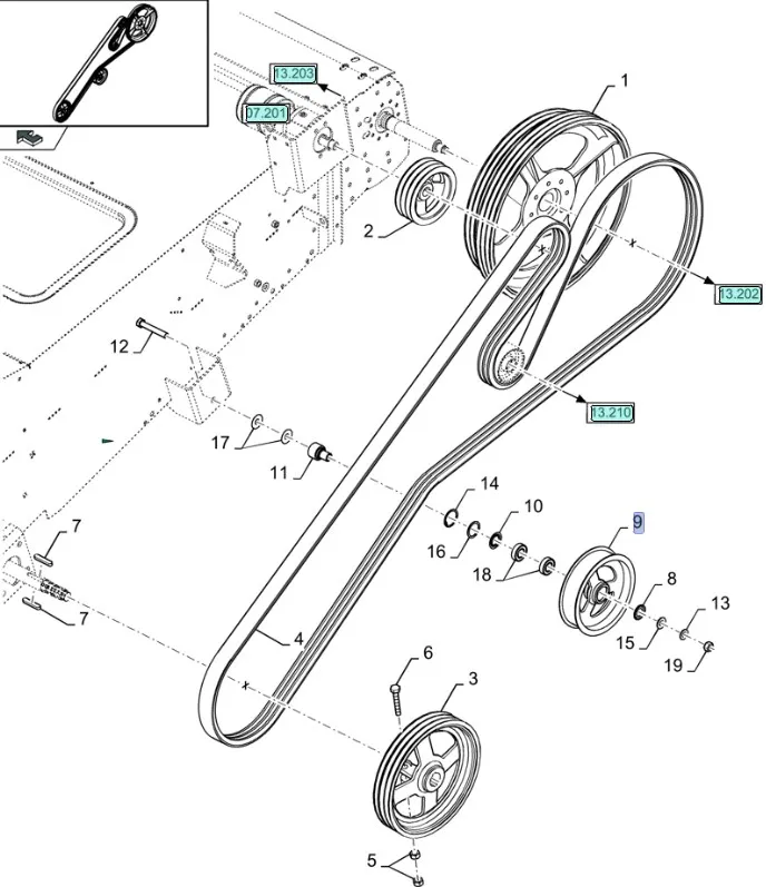 87619598 - ролик натяжной