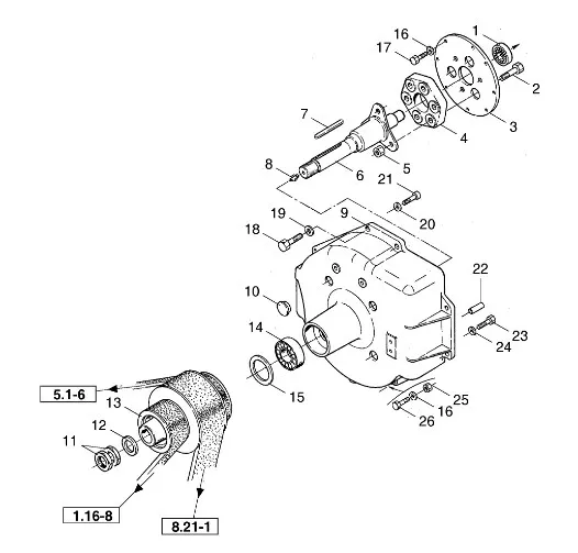 450679 - Демпфер ДВС гибкий TC5, CS, CSX, CX6
